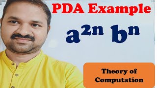 Construct PDA for the language L={a^2n b^n} || Pushdown Automata || TOC || FLAT || Theory of Comp