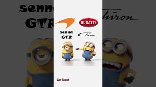 Senna GTR vs Bugatti  chiron minions style funy #status #funny #tiktok #asmr #foryou #trending #car