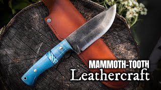 Crafting leather sheaths for the MAMMOTH TOOTH Warriors!