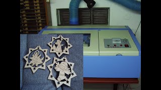 Laser engraver cutter machine 40W chineese CO2 in action