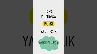 Membaca Puisi yang Baik #quotes #literasi #puisi #panduan #membacapuisi