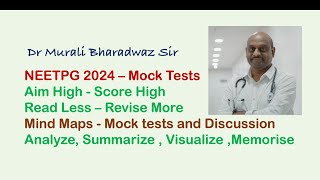 NEETPG 2024 Mock Test and Discussion Mind Maps by Dr Murali Bharadwaz https://www.learnograph.com