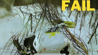 How not to hillclimb a skidoo!