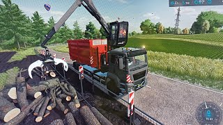 Loading & transporting logs/last logs fase 1/stump removal |Garden Service/Lawn Care |Fs22 |Ps5