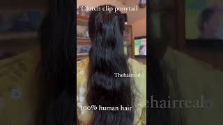 Easy to use clutch clip💜Order Now - 9176282777 #hairextension #thehairreal #humanhairextensions