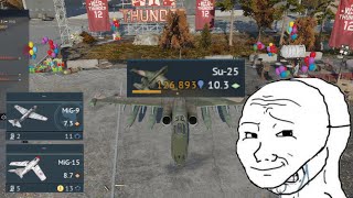 The SU-25 GRIND IN WAR THUNDER - GRIND GAMEPLAY #warthudner #grind