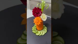 Easy Salad Decoration ideas | carrot flower 🌹 #shorts