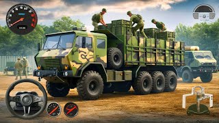 Travel through War Zones: Army Truck Simulator Gameplay |Realistic Soldier Duty Transporter Gameplay