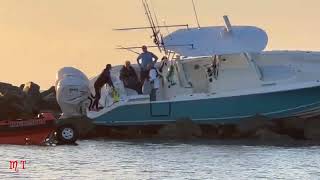 Half-Million Dollar BOAT CRASHES INTO JETTY DIY Little River Inlet SC