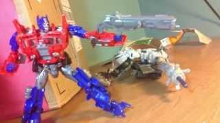 transformers Age of Extinction: optimus prime vs galvatron stop motion