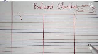 Writing Backward Slant line in the four line notebook|TEACHERS World of WONDERzzz|BackwardSlant line