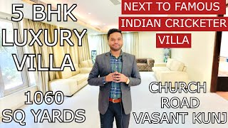 5 BHK || LUXURY VILLA WITH BEAUTIFUL LAWN || CHURCH ROAD || VASANT KUNJ || NEW DELHI