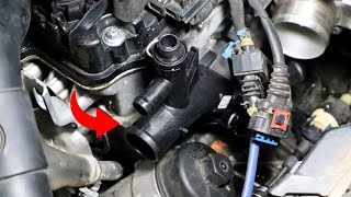 2015 Chevy Cruze 1.4 Turbo Water Outlet Replacement Cam Phaser Seal & Thermostat Replacement!