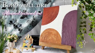 BohoTextured Art Tutorial | Easy Painting | Minimal Painting Home decor | Glam pearl