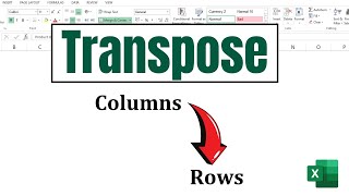 Transpose in Excel - Excel Formula