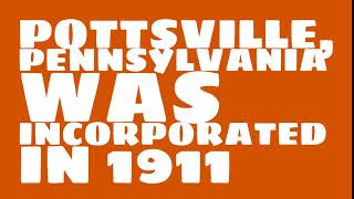 When was Pottsville, Pennsylvania founded?