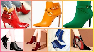 Super Beautiful Woman's Leather Ankle Boots With Different Styles