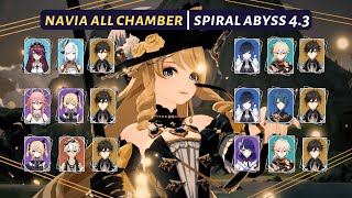 [Genshin Impact] | Navia Multi Variant - Spiral Abyss 4.3 | All Chamber - Floor 12 (9★)