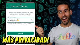 ⭐ Nuevas FUNCIONES de WhatsApp - CÓDIGO SECRETO para Chats OCULTOS! 🤫