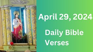 April 29 Daily Bible Verses, Verse of the day, todays verse 2024