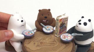 [띠부] 클레이로 시리얼 먹는 '위베어베어스' 만들기 / We Bare Bears _ DIY CLAY TUTORIAL