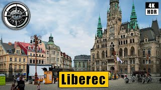 Walking tour of Liberec - Exploring the north of the Czech Republic 🇨🇿 4k HDR ASMR