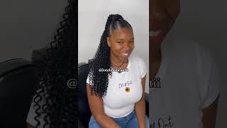 Part 6 : Feedin Braid Ponytail on 4C Natural Hair | All Done #naturalhair #cornrows #ponytail  #4c