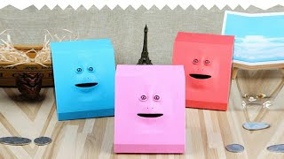 Money Eating Face Box Cute Facebank Piggy Coins Bank Funny Money Coin Saving