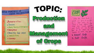 Production and Management of Crops || Hand's skills