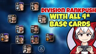 DIVISION RANKPUSH WITH ALL 4* BASE CARDS 🔥| CAN I REACH DIVISION 1| EFOOTBALL 2024 | EFOOTBALL