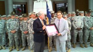 Nick Saban Visits the NIM, speaks to Soldiers