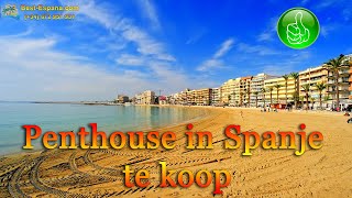 Vastgoed in Spanje te koop, appartement in Torrevieja, penthouse 400 m van zee onroerend goed strand