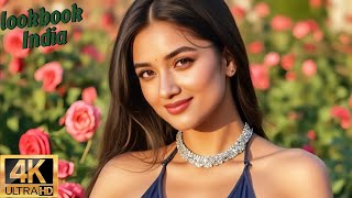 [4K] Real Indian AI Art Lookbook – Romance in the Rose Garden