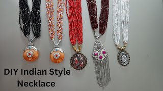 Indian design necklace DIY | آموزش ساخت گردنبند طرح هندی