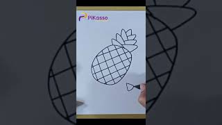 How to Draw a Pineapple Easy in Less Than One Minutes