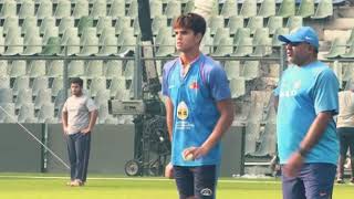 Arjun Tendulkar bowling to Virat Kohli.so rare video!!!