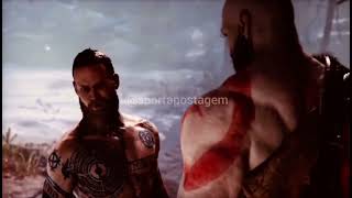 Kratos negando um prato de comida