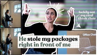 I came face-to-face with a package thief... [he still took my packages😫]