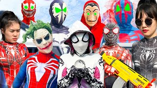 TEAM SPIDER GIRL vs BAD GUY TEAM In Real Life || LIVE ACTION STORY 5  All Action Story