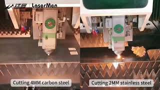 [LaserMen] LM-1325CF 2KW+100W Fiber and CO2 laser cutting machine #lasercuttingmachine #fiberlaser