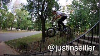 BMX rider eats it trying to feeble rail!