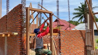 installing a wooden door frame