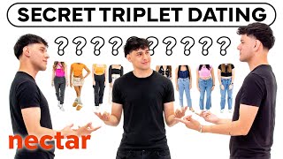 10 girls date triplets without knowing | vs 1