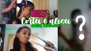 Cortei e alisei meu cabelo 😲 💇‍♀️ | Bia souza