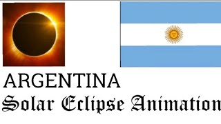 14 December Solar Eclipse Animation(Simulation)- ARGENTINA- Buenos Aires, Mendoza, San Antonio Oeste