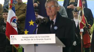 Museum of the Great War The Trench Ceremony Michel Barnier speech