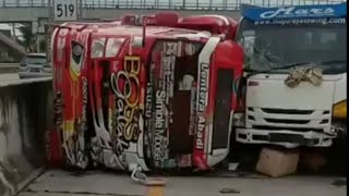 Detik" Truk Boss Galak Terguling Di Toll 😰😢|| Terbaru 2021