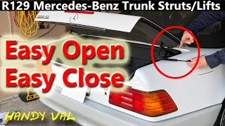 R129 How to replace or change trunk (boot) struts / lifts / supports on R129 or other Mercedes Benz