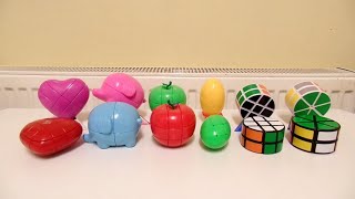 Cubezz Unboxing: YJ Heart, Elephant, Apple, Zhisheng Egg, Lanlan 3x3x2 Column, & a Diansheng Cheese