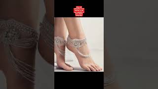 new silver anklets designs 2022||